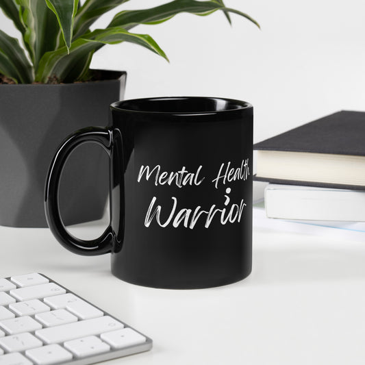 Mental Health Black Glossy Mug