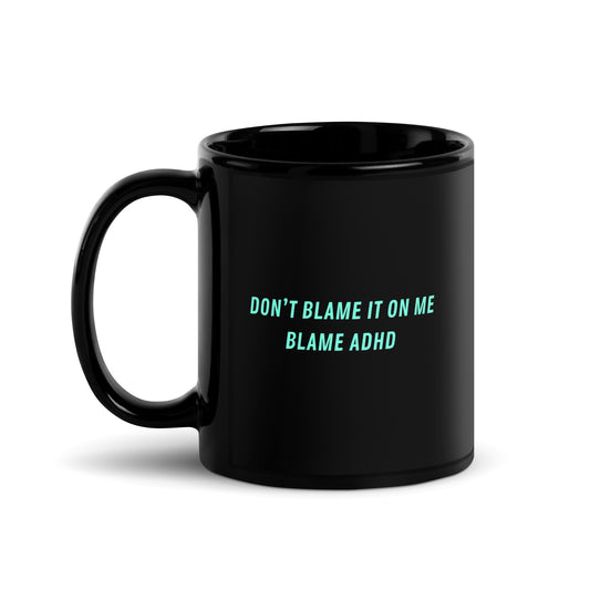 ADHD Black Glossy Mug