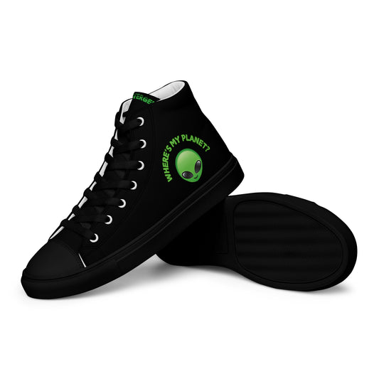 Alien Men’s high top canvas shoes