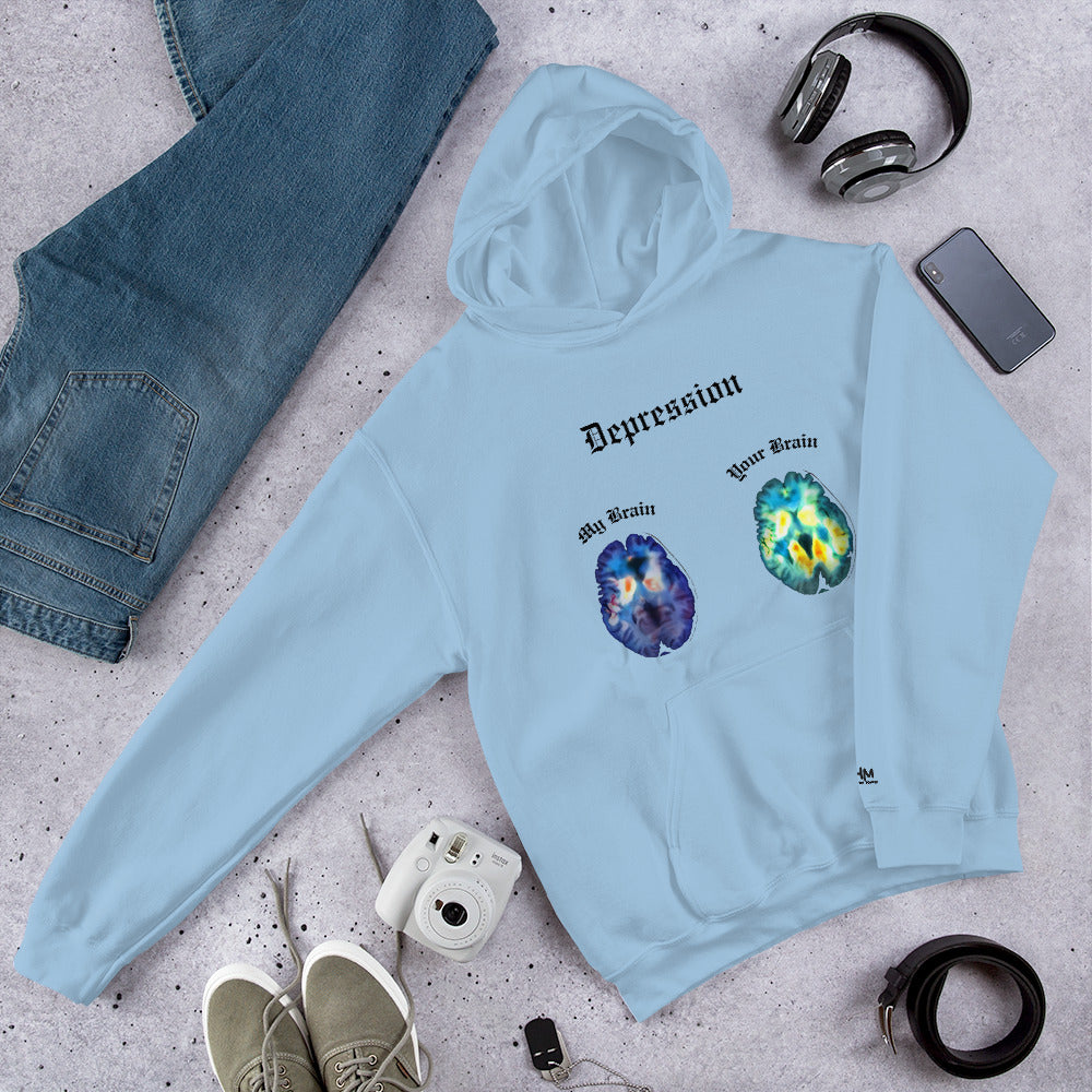 Not Invisible Depression Brain Unisex Hoodie