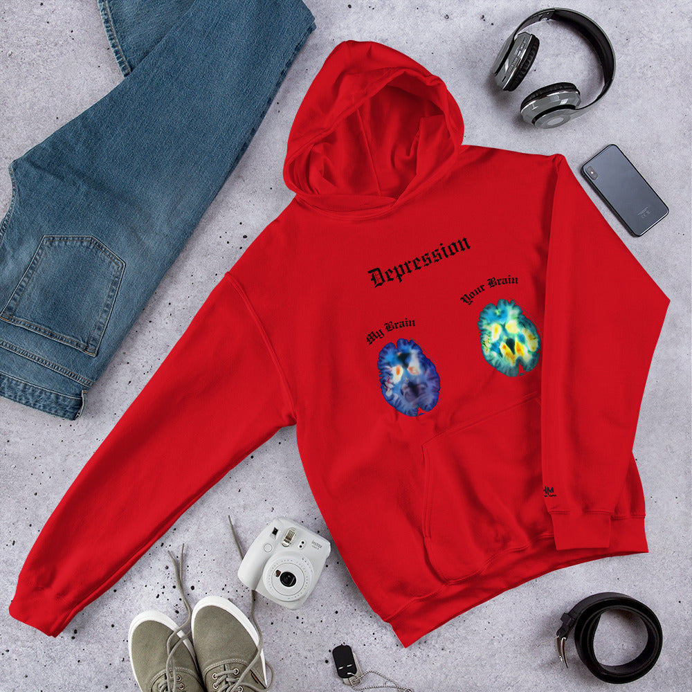 Not Invisible Depression Brain Unisex Hoodie