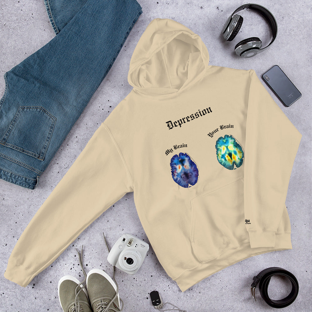 Not Invisible Depression Brain Unisex Hoodie