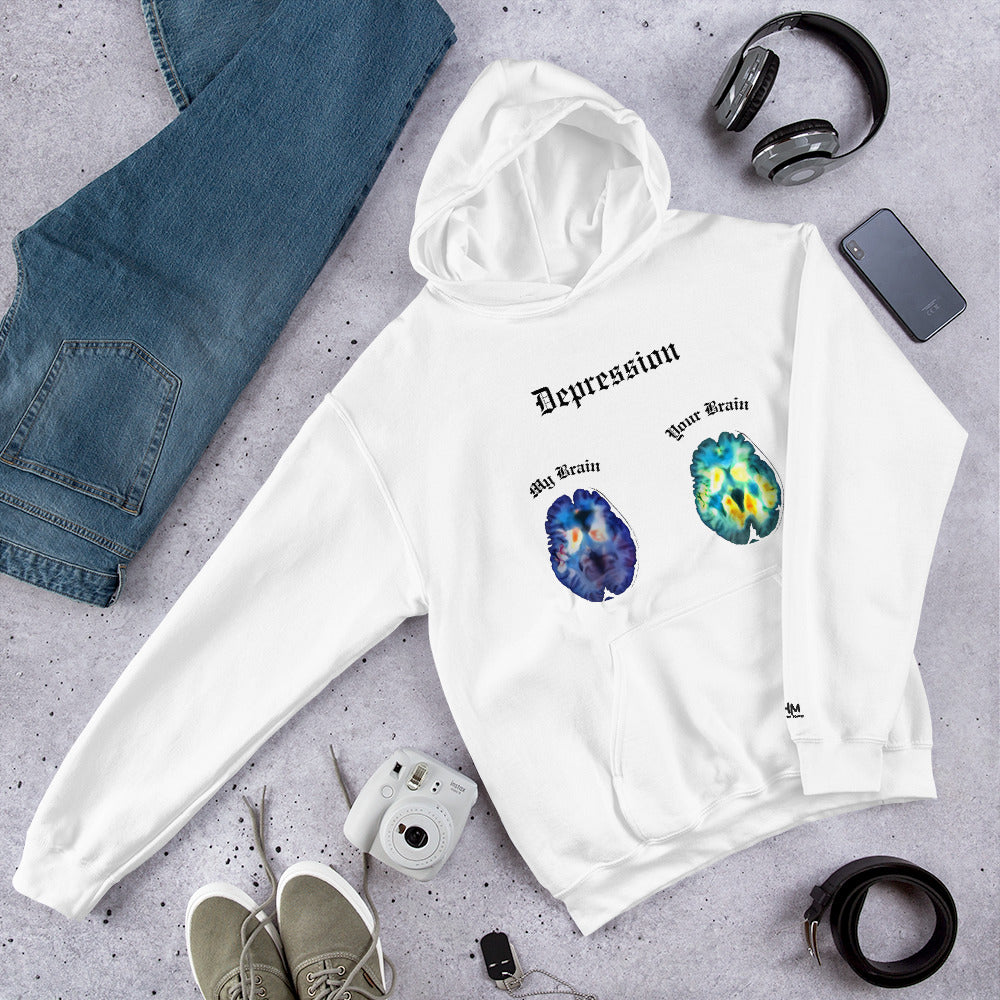 Not Invisible Depression Brain Unisex Hoodie