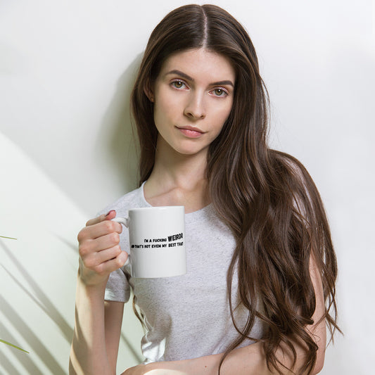 Weirdo White glossy mug