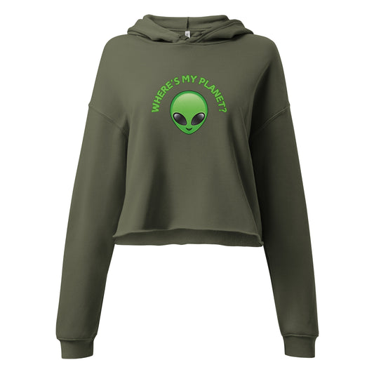 Neurodivergent Alien Crop Hoodie